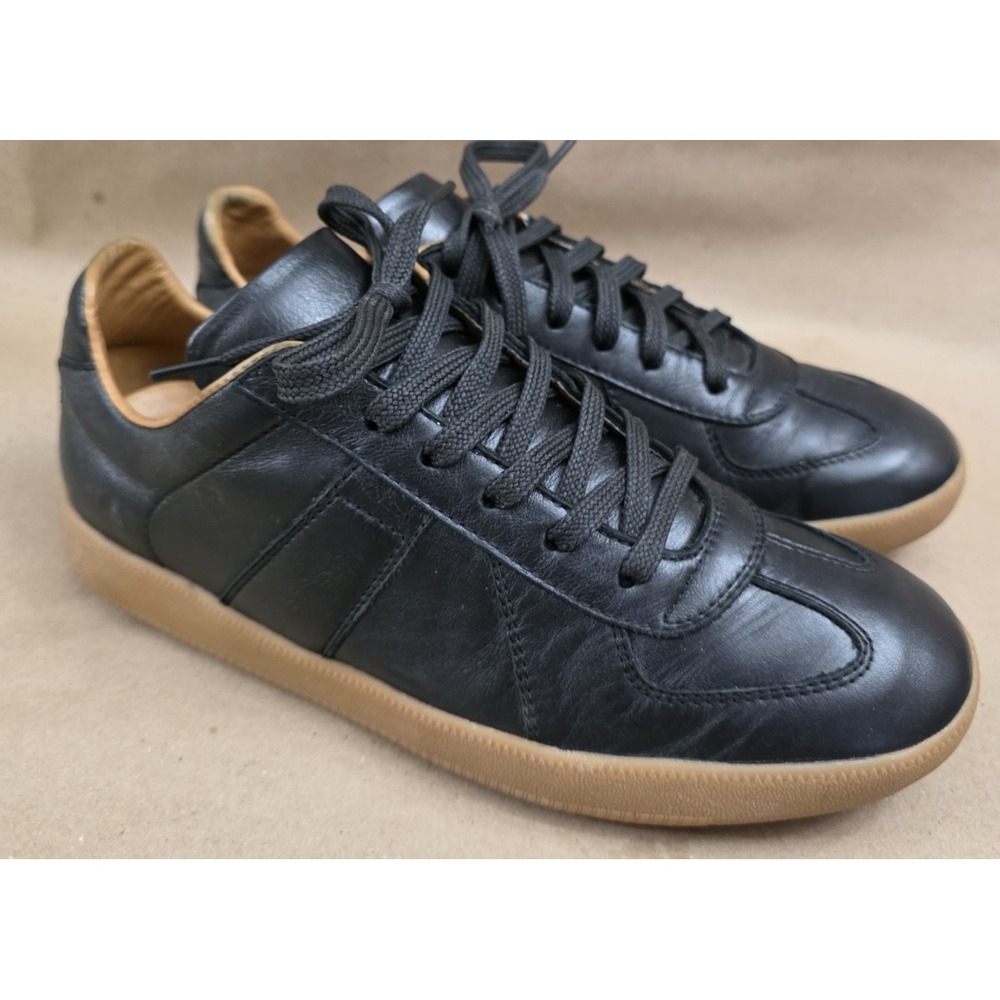 Beckett Simonon (Sz 7) Morgen Classic Leather German Army GAT Trainer Black Gum